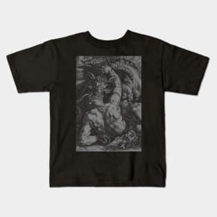 Dragon devouring Kids T-Shirt